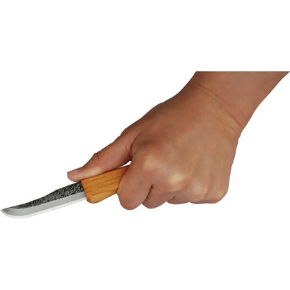Mikihisa Mikikichan Carving Knife L074 - Left Handed 6 Inch Model Making Craft Knife With Wood Handle Leather Sheath by Mikihisa