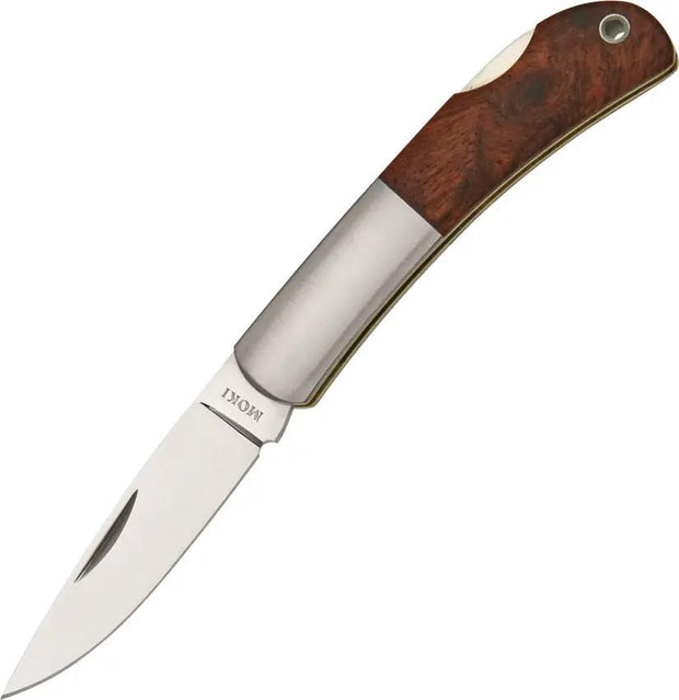 Moki Meek Lockback Knife With Quince Wood Handle, Mirror AUS8 Blade, EDC Compact by Moki