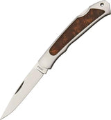 Moki Ezo Red Fox Lockback Knife MK610J with AUS8 Blade, Quince Wood Inlay, Lanyard Hole, Leather Case for Collectors by Moki