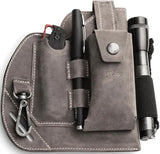 MKM Maniago Knife Makers Belt Organizer Gray - Knife Pocket Phone Pocket And 360 Degree Rotary Keychain by MKM-Maniago Knife Makers