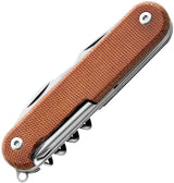 MKM Campo 7 Multipurpose Knife - MagnaCut Stonewash Blade, Canvas Micarta Handle, Full Tool Set For Outdoors by MKM-Maniago Knife Makers