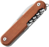 MKM Campo 7 Multipurpose Knife - MagnaCut Stonewash Blade, Canvas Micarta Handle, Full Tool Set For Outdoors by MKM-Maniago Knife Makers
