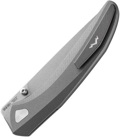 MKM Detonario Linerlock Knife With M390 Blade 3 Inch Stonewash Aluminum Handle Pocket Clip For EDC Enthusiasts by MKM-Maniago Knife Makers