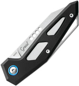 MKM Maniago Knife Makers Edge Folder EDC Knife With 3 Inch Satin Bohler M390 Blade Black Aluminum Handle by MKM-Maniago Knife Makers