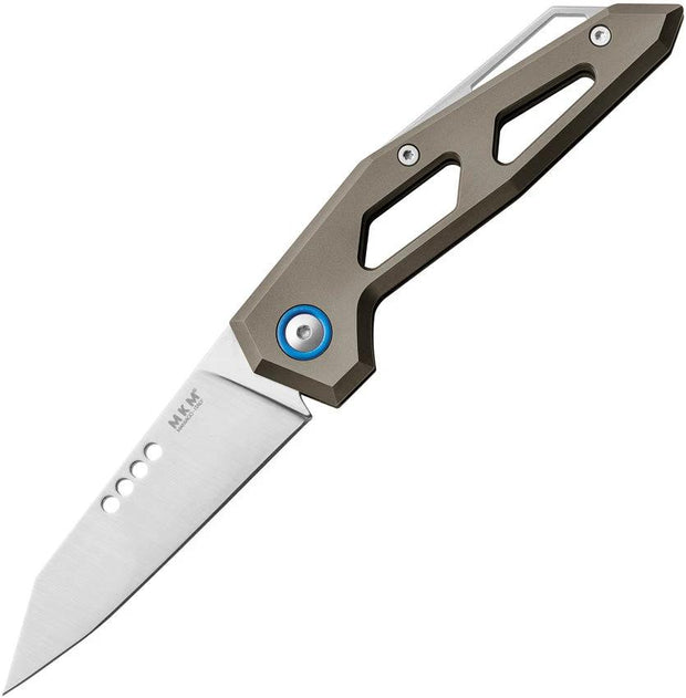 MKM Maniago Edge Folder Titanium Bronze MK EG TBR With Bohler M390 Blade 4 Inch Closed For Knife Enthusiasts by MKM-Maniago Knife Makers