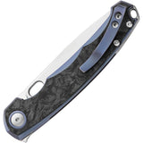 MKM Eclipse Framelock Knife Elite MagnaCut Blade Blue Titanium Handle Carbon Fiber Onlay Jesper Voxnaes EDC by MKM-Maniago Knife Makers