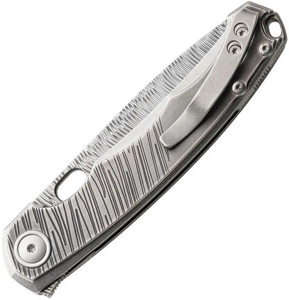 MKM Maniago Eclipse Linerlock LE Damasteel Blade Titanium Handle - Designed By Jesper Voxnaes by MKM-Maniago Knife Makers