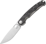 MKM Maniago Eclipse Framelock Dark Matter MagnaCut CPM Blade with Gray Titanium and Carbon Fiber Onlay for EDC by MKM-Maniago Knife Makers