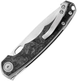 MKM Maniago Eclipse Framelock Dark Matter MagnaCut CPM Blade with Gray Titanium and Carbon Fiber Onlay for EDC by MKM-Maniago Knife Makers