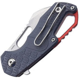 MKM Isonzo Linerlock Hawkbill Knife By Fox N690 Steel Gray FRN Handle For EDC Enthusiasts by MKM-Maniago Knife Makers