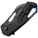 Fox Knives MKM Isonzo Linerlock Black Hawkbill EDC Knife - N690 Steel Partial Serration FRN Handle by MKM-Maniago Knife Makers