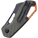 MKM Isonzo Linerlock Folding Knife By Maniago Knife Makers For EDC Enthusiasts N690 Blade OD Green FRN Handle Thumb Pull by MKM-Maniago Knife Makers