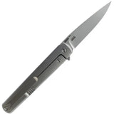 MKM Maniago Flame Framelock Knife - M390 Drop Point With Green Canvas Micarta, EDC Ready by MKM-Maniago Knife Makers