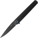 MKM Maniago Flame Framelock Drop Point Knife Dark Stonewash M390 Titanium Handle EDC by MKM-Maniago Knife Makers