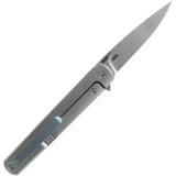MKM Maniago Flame Framelock Drop Point Knife M390 Titanium Handle - Premium EDC Craftsmanship by MKM-Maniago Knife Makers