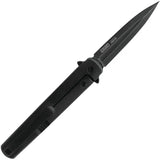 MKM Maniago Flame Framelock Dagger - Bohler M390 Blade With Black PVD Coating And Carbon Fiber Handle by MKM-Maniago Knife Makers