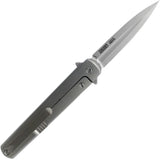 MKM Maniago Flame Framelock Dagger - Premium Micarta Green Canvas Handle With M390 Blade And Extended Tang by MKM-Maniago Knife Makers