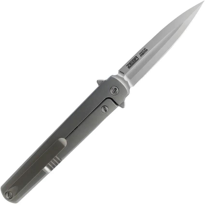 MKM Maniago Flame Framelock Dagger - Premium Micarta Green Canvas Handle With M390 Blade And Extended Tang by MKM-Maniago Knife Makers