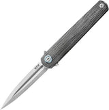 MKM Maniago Flame Light Linerlock Knife M390 Blade Canvas Micarta Extended Tang EDC Pocket Clip by MKM-Maniago Knife Makers
