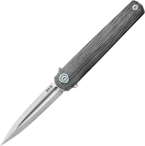 MKM Maniago Flame Light Linerlock Knife M390 Blade Canvas Micarta Extended Tang EDC Pocket Clip by MKM-Maniago Knife Makers