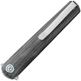 MKM Maniago Flame Light Linerlock Knife M390 Blade Canvas Micarta Extended Tang EDC Pocket Clip by MKM-Maniago Knife Makers