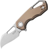 MKM Isonzo Hawkbill Linerlock Knife With M390 Blade Bronze Titanium Handle 3.75 Inch Closed EDC For Knife Enthusiasts by MKM-Maniago Knife Makers