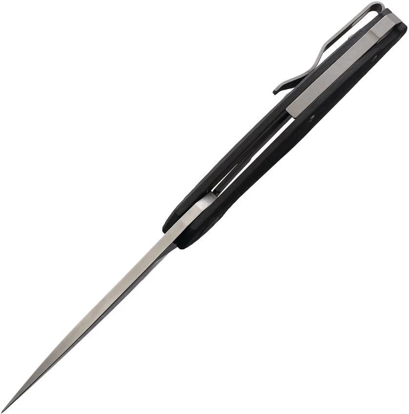MKM Goccia Linerlock Carbon Fiber EDC Knife Premium M390 Blade Titanium Spacer Extended Tang by MKM-Maniago Knife Makers
