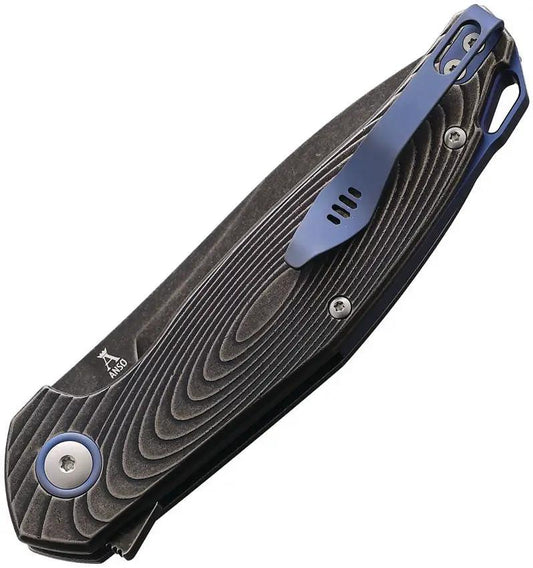 MKM Goccia Linerlock Titanium Dark Stonewash M390 Blade - Jens Anso Designed For EDC Enthusiasts by MKM-Maniago Knife Makers