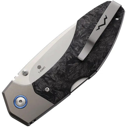 MKM Hero Lockback Folding Knife - Bohler M390 Blade Carbon Fiber Handle Titanium Bolsters For EDC by MKM-Maniago Knife Makers