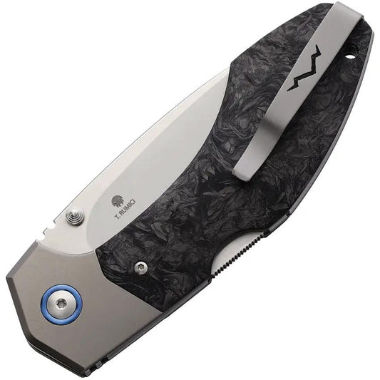 MKM Hero Lockback Folding Knife - Bohler M390 Blade Carbon Fiber Handle Titanium Bolsters For EDC by MKM-Maniago Knife Makers