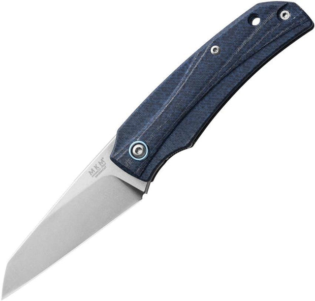 MKM Ice Denim Linerlock Knife IC-DC MagnaCut 2.5Inch Sheepsfoot Blade With Denim Micarta Handle For EDC by MKM-Maniago Knife Makers