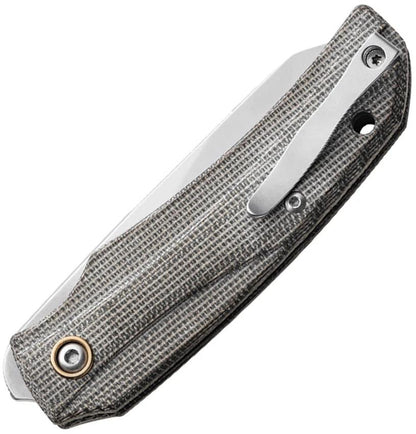 MKM Ice Linerlock Knife CPM MagnaCut Green Micarta EDC With Stonewash Sheepsfoot Blade And Extended Tang by MKM-Maniago Knife Makers