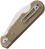 MKM Jaques Folder Knife MagnaCut Wharncliffe 2.5in Blade Dark Gold Carbon Fiber Handle For EDC by MKM-Maniago Knife Makers