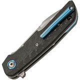LionSTEEL Clap Linerlock Folding Knife - M390 Blade, Carbon Fiber Handle, Made In Italy For Collectors by MKM-Maniago Knife Makers