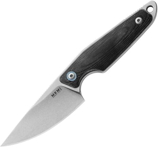 MKM Makro 1 Black G10 Fixed Blade Knife M390 Drop Point 6.5in Overall Premium For EDC Enthusiasts by MKM-Maniago Knife Makers