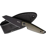 MKM Makro 2 Black Green Micarta Knife With M390 Sheepsfoot Blade Extended Tang EDC Enthusiast by MKM-Maniago Knife Makers