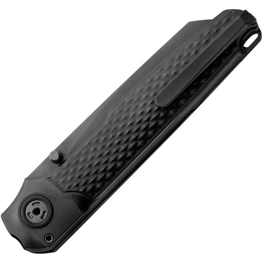 MKM Miura Button Lock Titanium Black High Performance EDC Knife For Collectors M390 4in Closed by MKM-Maniago Knife Makers