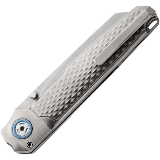 MKM Maniago Miura Button Lock Ti Folding Knife Bohler M390 Blade 2.75in EDC Pocket Clip by MKM-Maniago Knife Makers