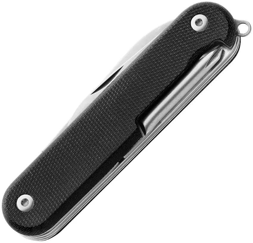 MKM Malga 5 MagnaCut Multipurpose Knife - MagnaCut Blade With Black Canvas Micarta Handle For Outdoor Enthusiasts by MKM-Maniago Knife Makers