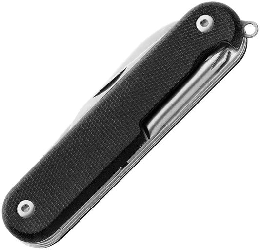 MKM Malga 5 MagnaCut Multipurpose Knife - MagnaCut Blade With Black Canvas Micarta Handle For Outdoor Enthusiasts by MKM-Maniago Knife Makers