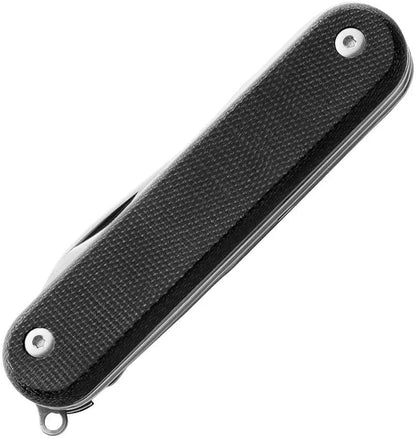 MKM Malga 5 MagnaCut Multipurpose Knife - MagnaCut Blade With Black Canvas Micarta Handle For Outdoor Enthusiasts by MKM-Maniago Knife Makers