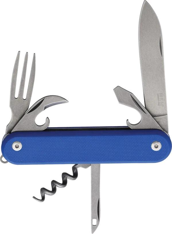 MKM Malga 6 MP06GBL Multipurpose Knife Mercury Italy Blue G10 Handle 6 Tools for Outdoor Enthusiasts by MKM-Maniago Knife Makers