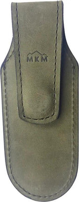 MKM Maniago Knife Makers Magnetic Leather Pocket Sheath Green 4.72 Inch With Magnetic Closure For Knife Makers by MKM-Maniago Knife Makers