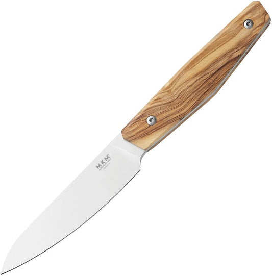 MKM Prima Paring Knife Olive Wood 3.75in Satin X50CrMoV15 Blade Full Tang Limited Edition For Home Cooks by MKM-Maniago Knife Makers