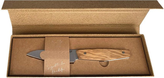 MKM Prima Paring Knife Olive Wood 3.75in Satin X50CrMoV15 Blade Full Tang Limited Edition For Home Cooks by MKM-Maniago Knife Makers