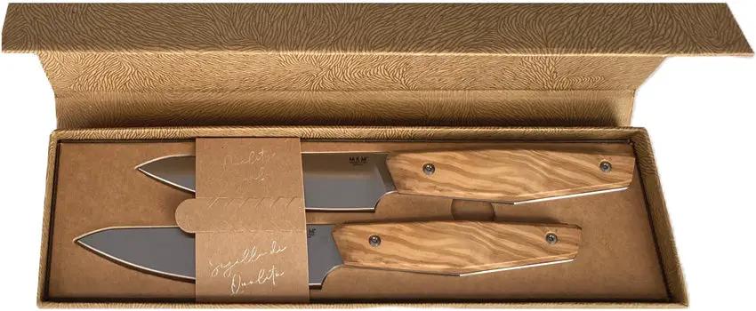 MKM Prima Steak Knife Set - Premium Olive Wood Handles And Full Tang X50CrMoV15 Blades For Home Cooks by MKM-Maniago Knife Makers