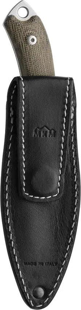 MKM Pocket Tango 1 Fixed Blade Knife - MagnaCut Satin 3 Inch Blade With Green Micarta Handle For EDC by MKM-Maniago Knife Makers