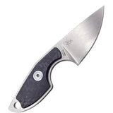 MKM Maniago Mikro 1 Fixed Blade Knife M390 Blade Carbon Fiber Handle Extended Tang Neck Sheath For EDC Enthusiasts by MKM-Maniago Knife Makers