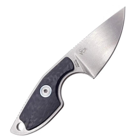 MKM Maniago Mikro 1 Fixed Blade Knife M390 Blade Carbon Fiber Handle Extended Tang Neck Sheath For EDC Enthusiasts by MKM-Maniago Knife Makers