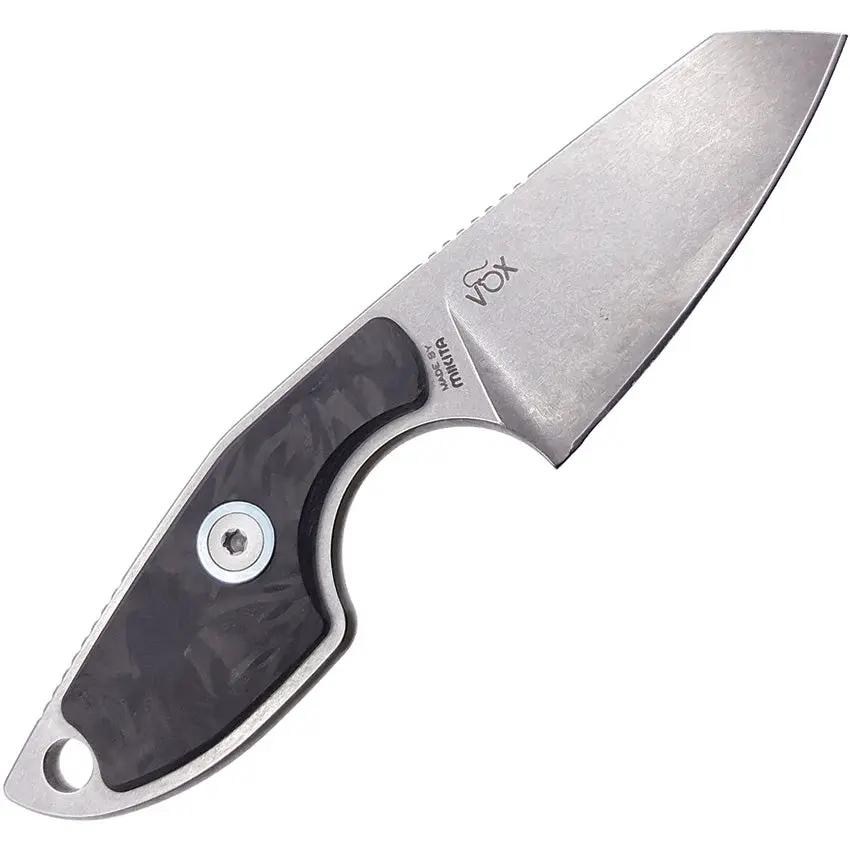 MKM Mikro 2 Fixed Blade Knife by Jesper Voxnaes M390 Steel Carbon Fiber Handle Full Tang Neck Sheath for EDC Enthusiasts by MKM-Maniago Knife Makers